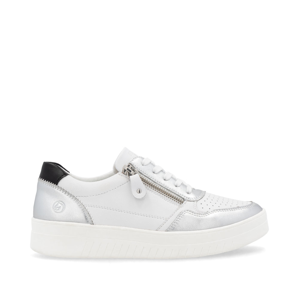 detail RIEKER Remonte D0J05-80 bílé dámské kožené tenisky