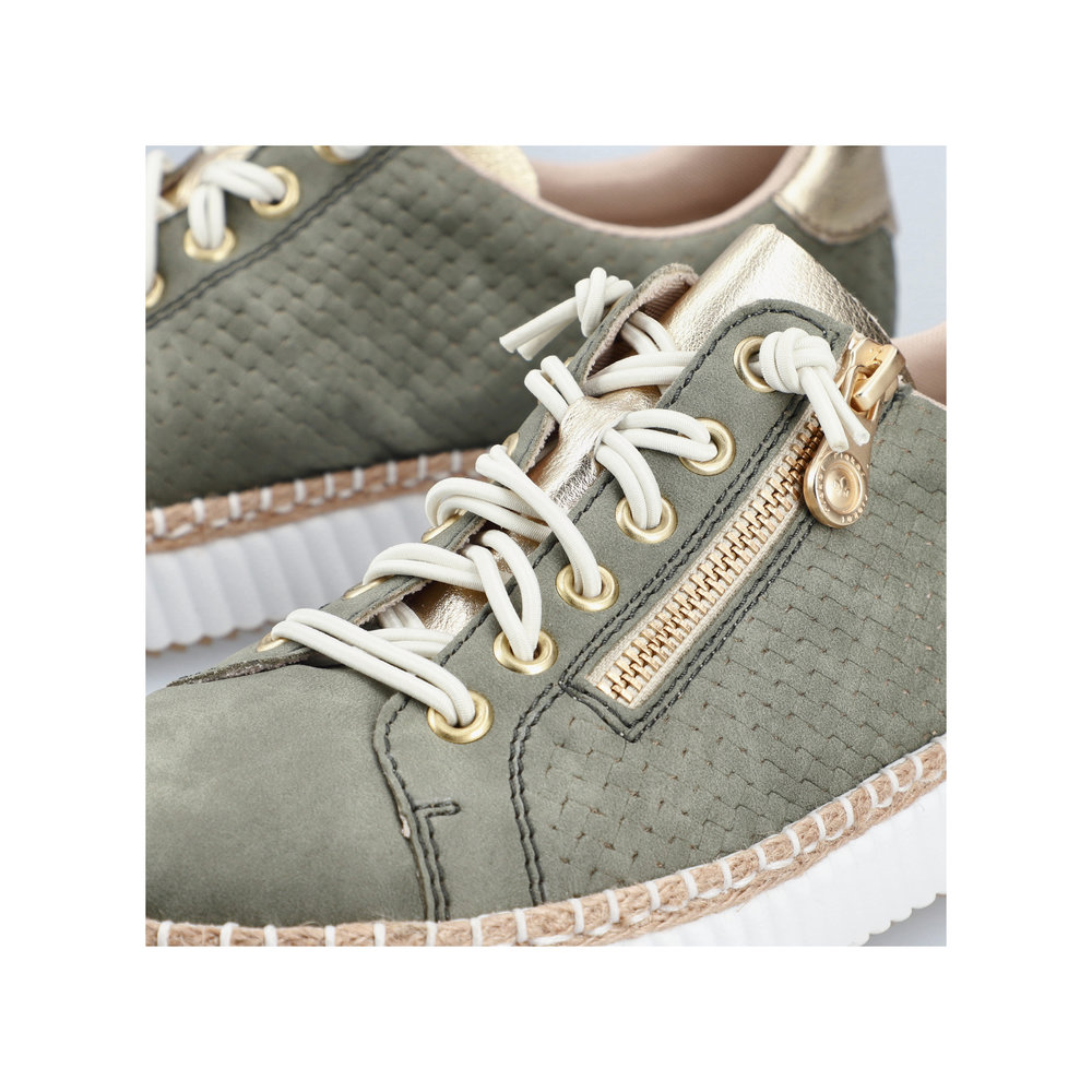 detail RIEKER M2940-52 zelené dámské tenisky