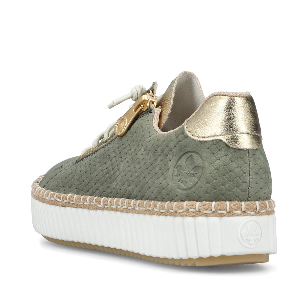 detail RIEKER M2940-52 zelené dámské tenisky