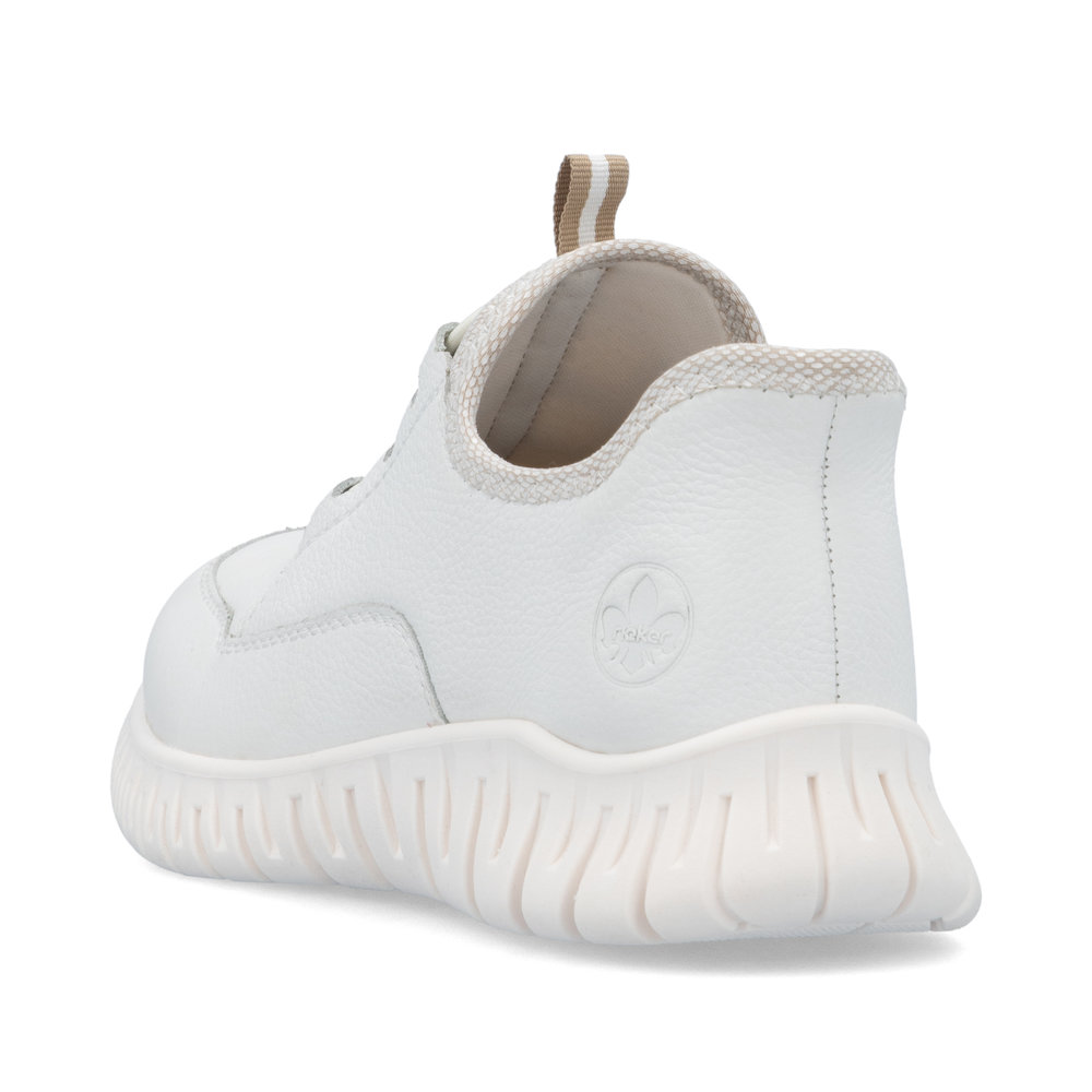 detail RIEKER M5357-80 bílé dámské kožené tenisky