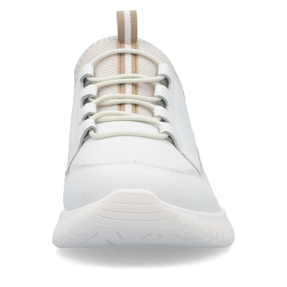 detail RIEKER M5357-80 bílé dámské kožené tenisky