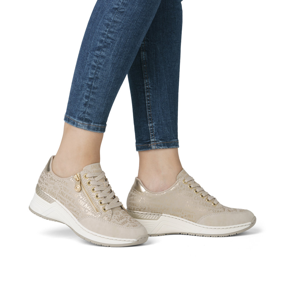 detail RIEKER N4316-62 béžové dámské tenisky