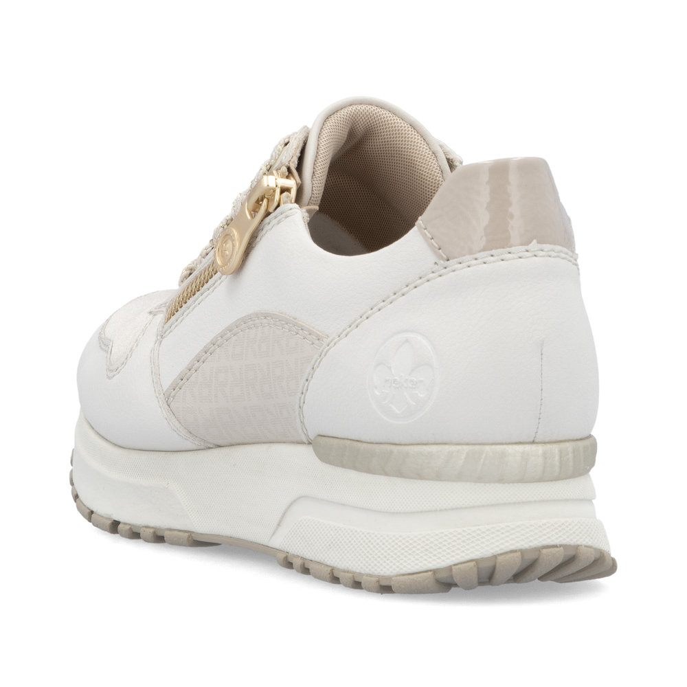 detail RIEKER N7401-80 béžové dámské kožené tenisky