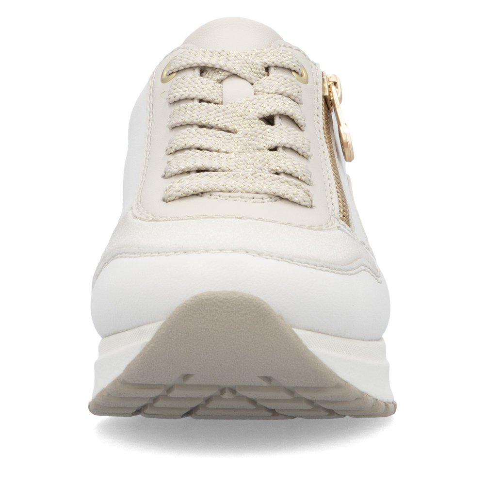 detail RIEKER N7401-80 béžové dámské kožené tenisky