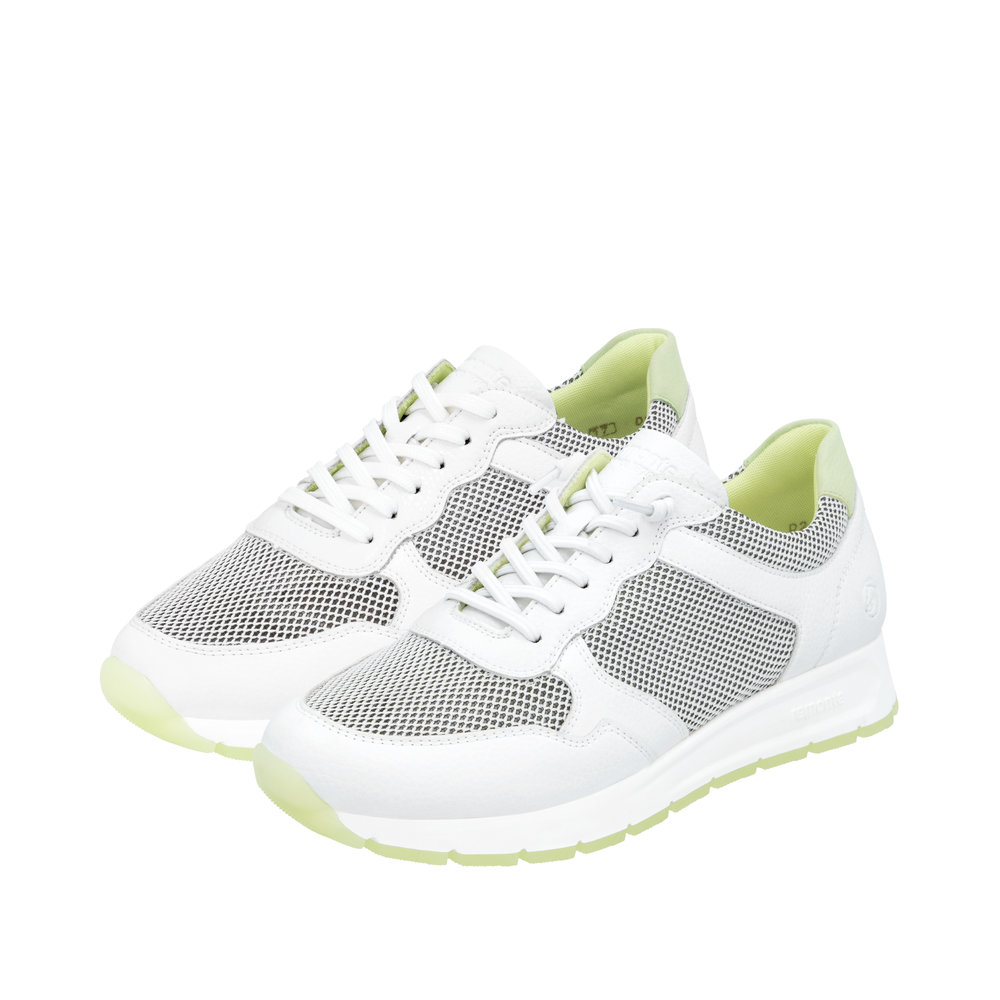 detail RIEKER Remonte D2G03-80 bílé dámské kožené tenisky