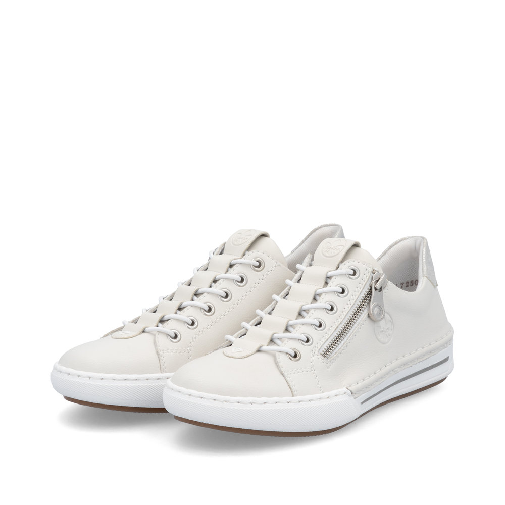 detail RIEKER L7250-80 béžové dámské kožené tenisky