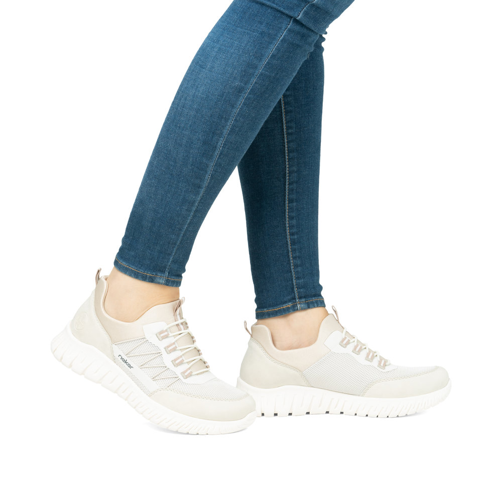 detail RIEKER M5358-60 béžové dámské tenisky