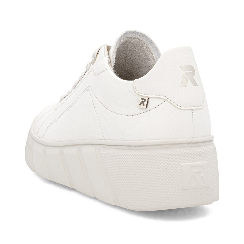 detail Rieker W2601-82 bílé dámské kožené tenisky