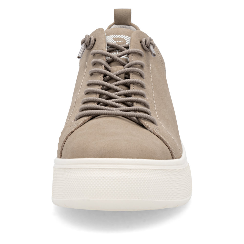 detail RIEKER W2301-20 béžové dámské kožené tenisky