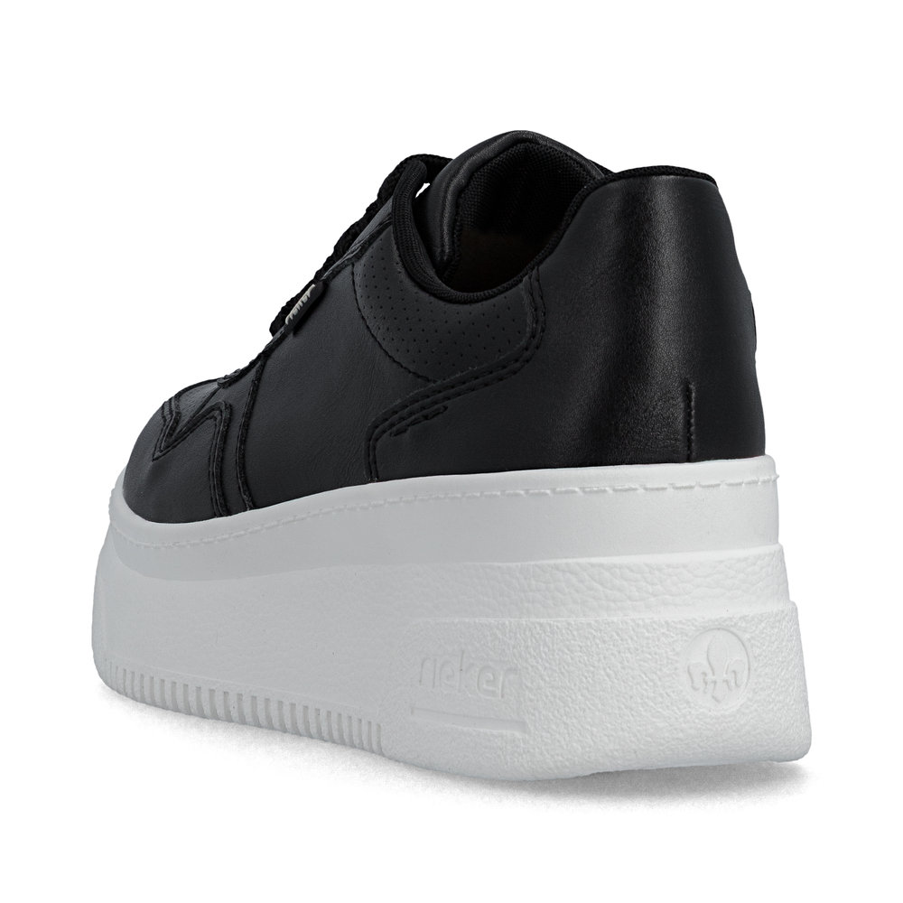 detail RIEKER M7811-00 černé dámské moderní tenisky do města