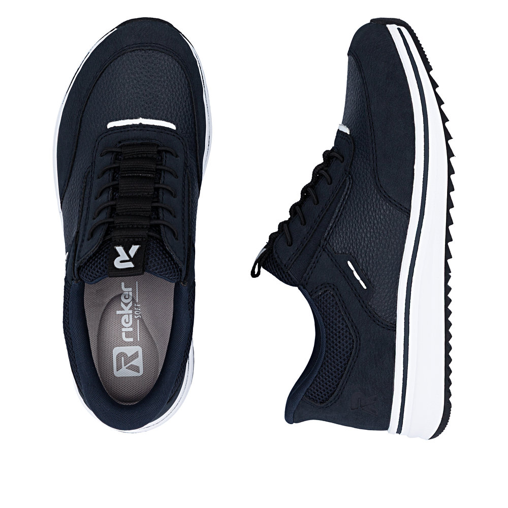 detail RIEKER L5850-14 modré dámské tenisky pohodlné antistress