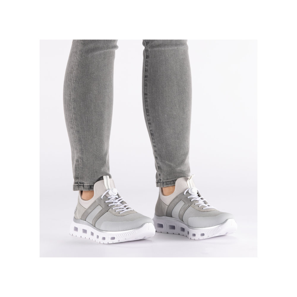 detail RIEKER M6061-40 šedé dámské vzdušné tenisky antistress