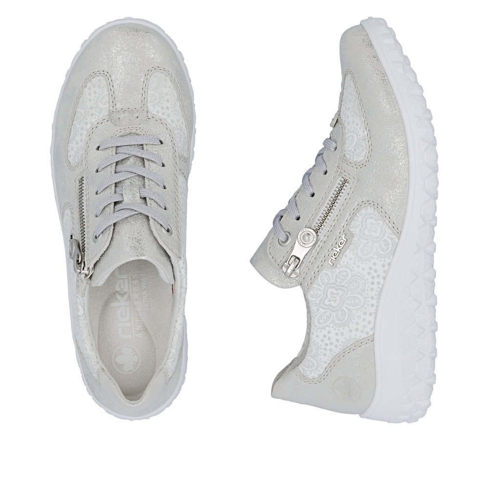 detail RIEKER 59501-90 šedé dámské pohodlné tenisky antistress