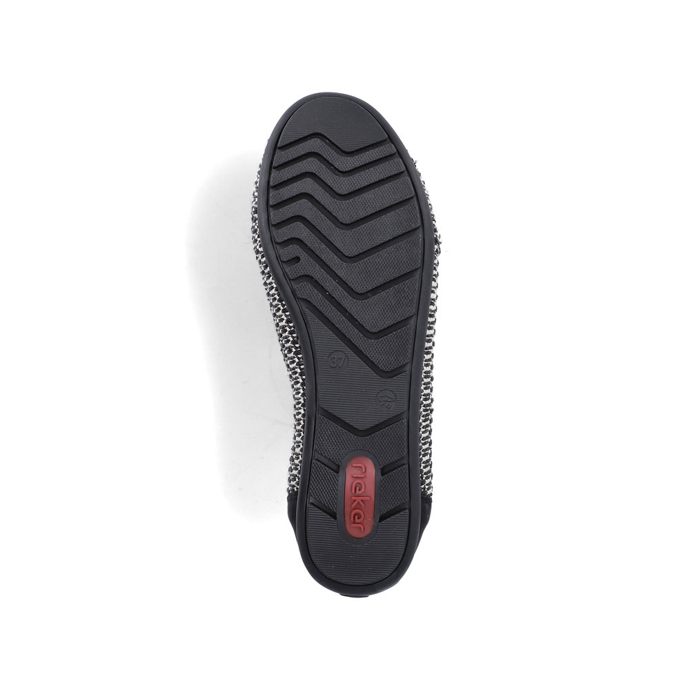 detail RIEKER 43850-00 černé dámské baleríny