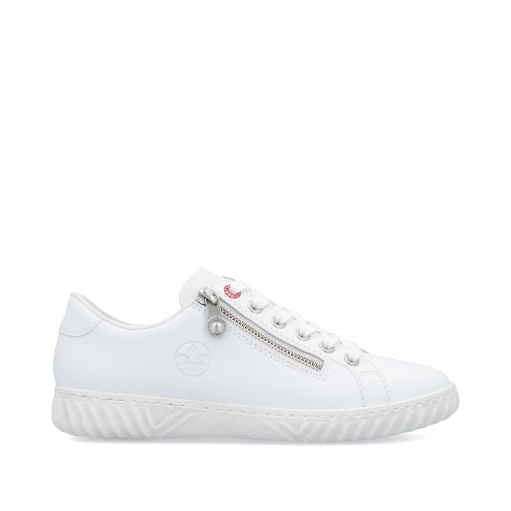 detail RIEKER N0900-81 bílé dámské kožené tenisky antistress