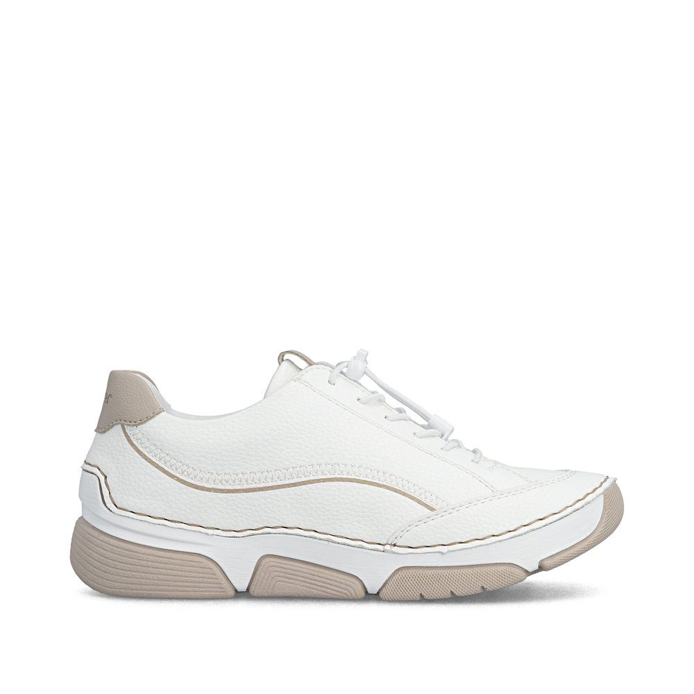 detail RIEKER 45969-80 bílé dámské tenisky antistress