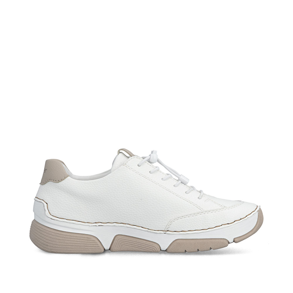 detail RIEKER 45969-80 bílé dámské tenisky antistress