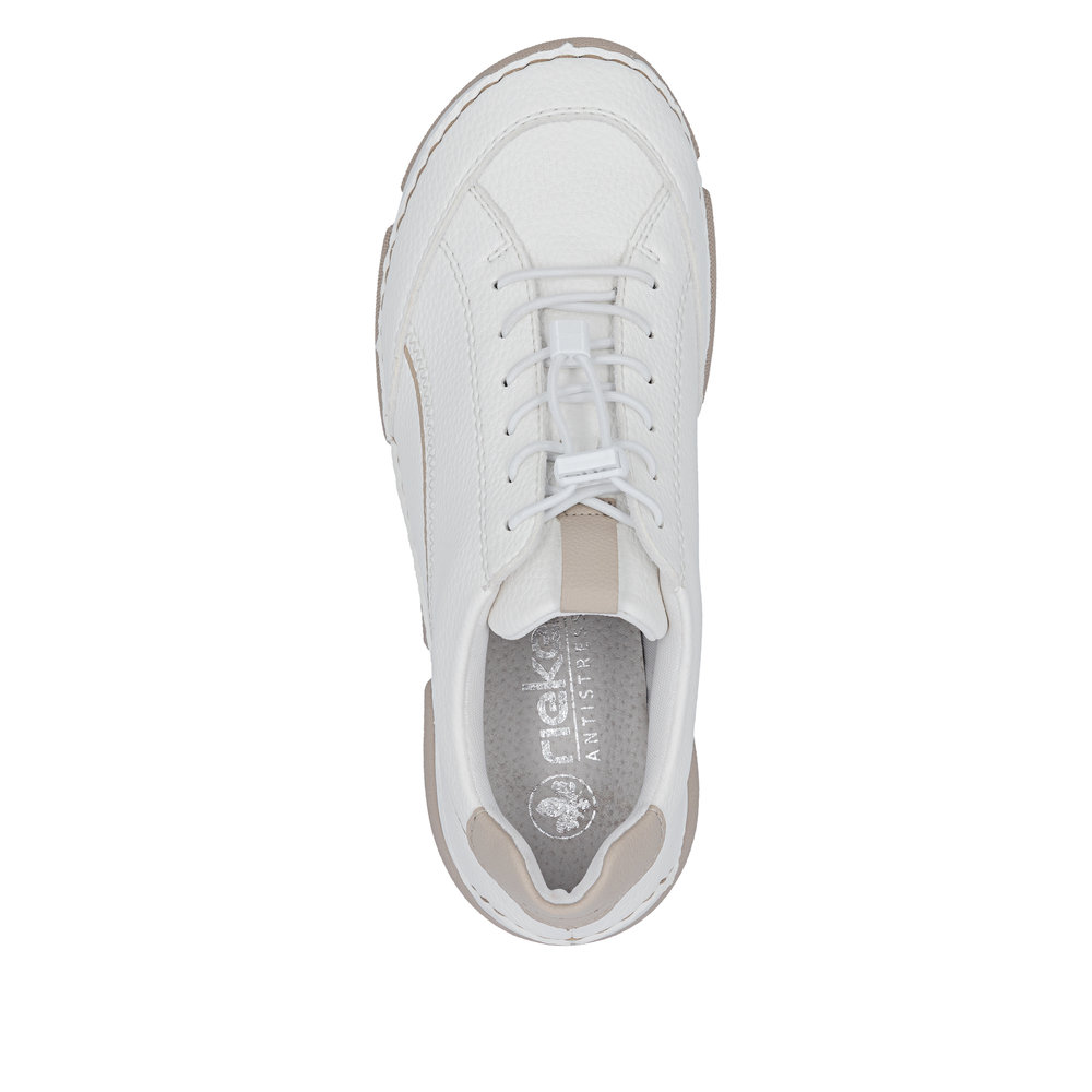 detail RIEKER 45969-80 bílé dámské tenisky antistress