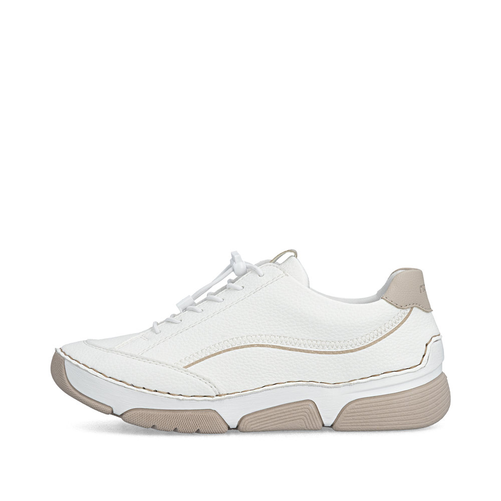 detail RIEKER 45969-80 bílé dámské tenisky antistress