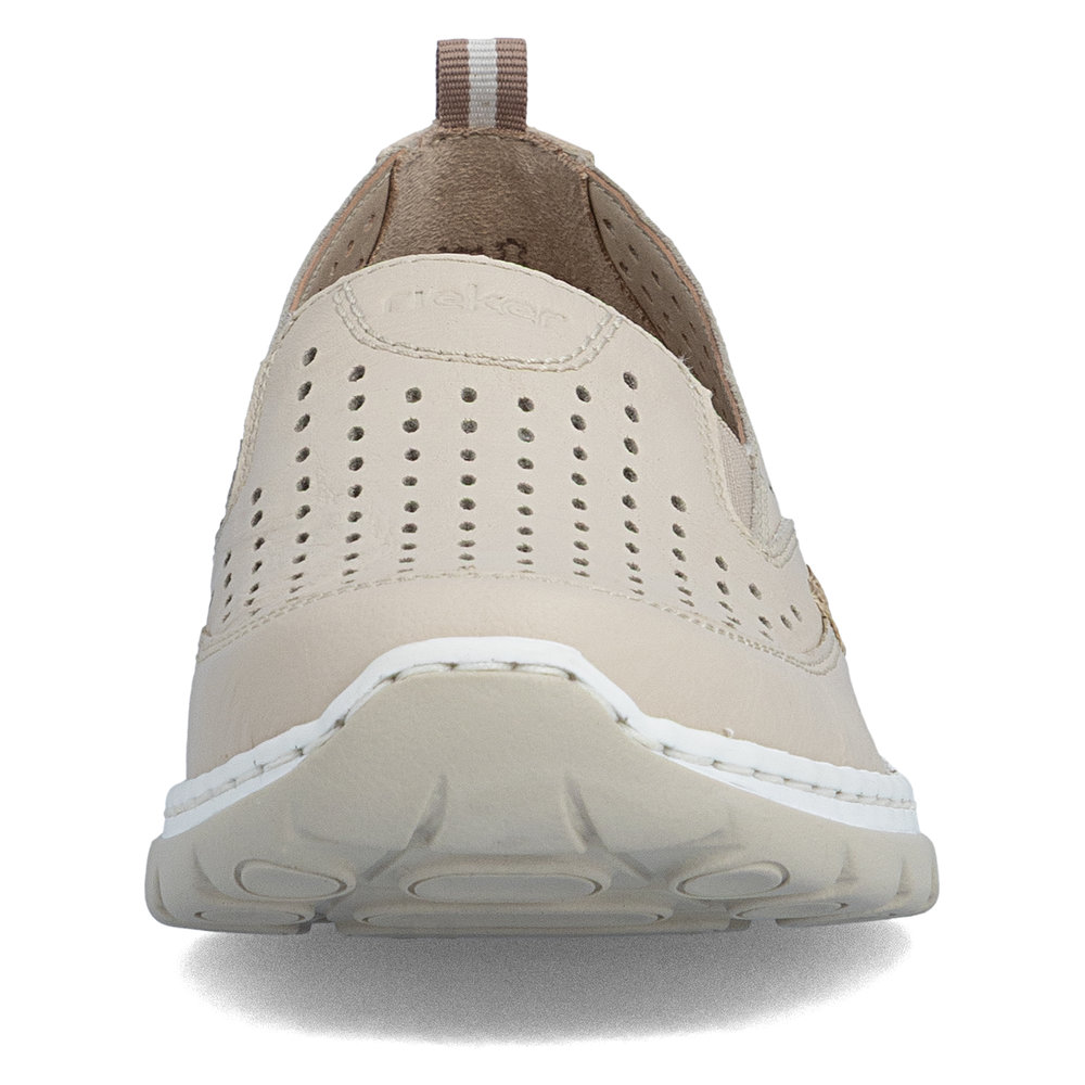 detail RIEKER L32F4-60 béžové dámské letní baleríny, antistress podrážka