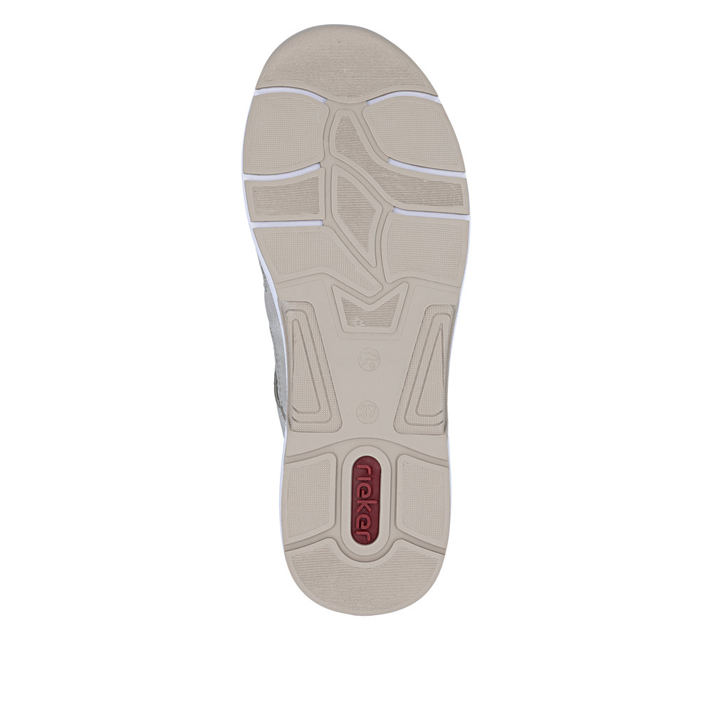 detail RIEKER N8456-40 zelené dámské kožené pohodlné tenisky, antistress podrážka