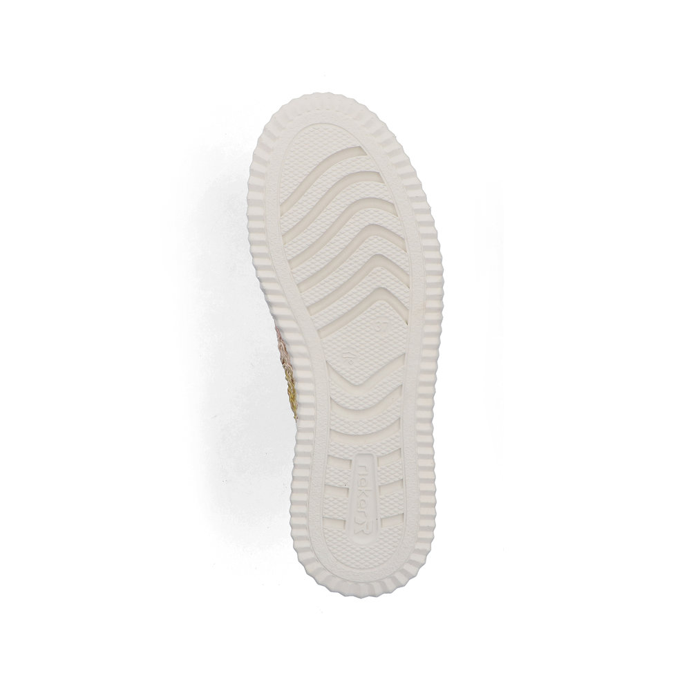 detail RIEKER N9919-91 dámské béžové módní tenisky se vzorem, prodyšný materiál