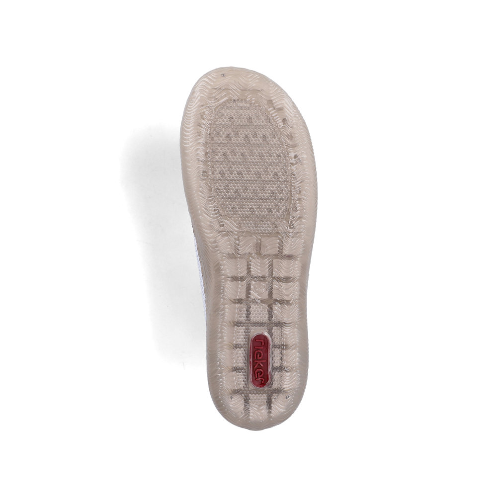 detail RIEKER N2405-80 bílé dámské kožené tenisky, prodyšné, antistress podrážka