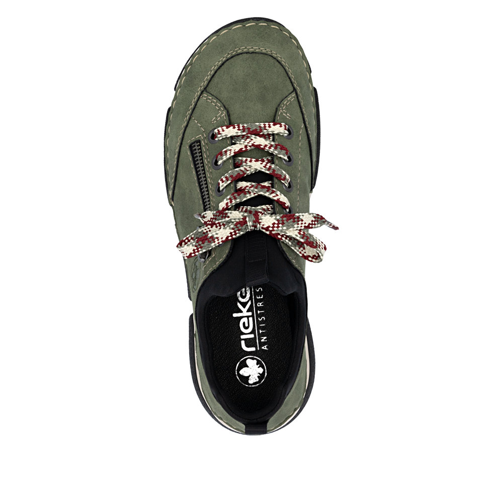 detail RIEKER 45973-54 green women's comfortable sneakers, Anti-Stress sole