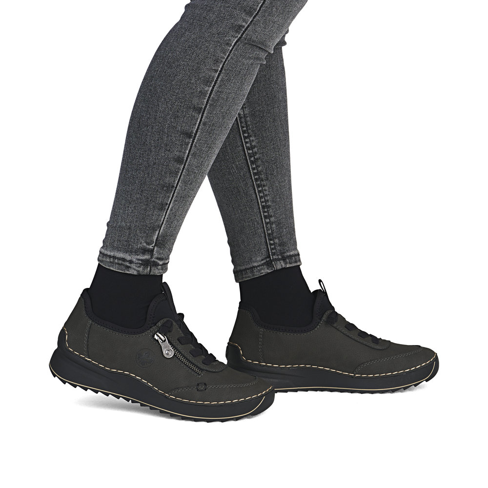 detail RIEKER 51568-45 grey women’s shoes, comfortable Antistress sole