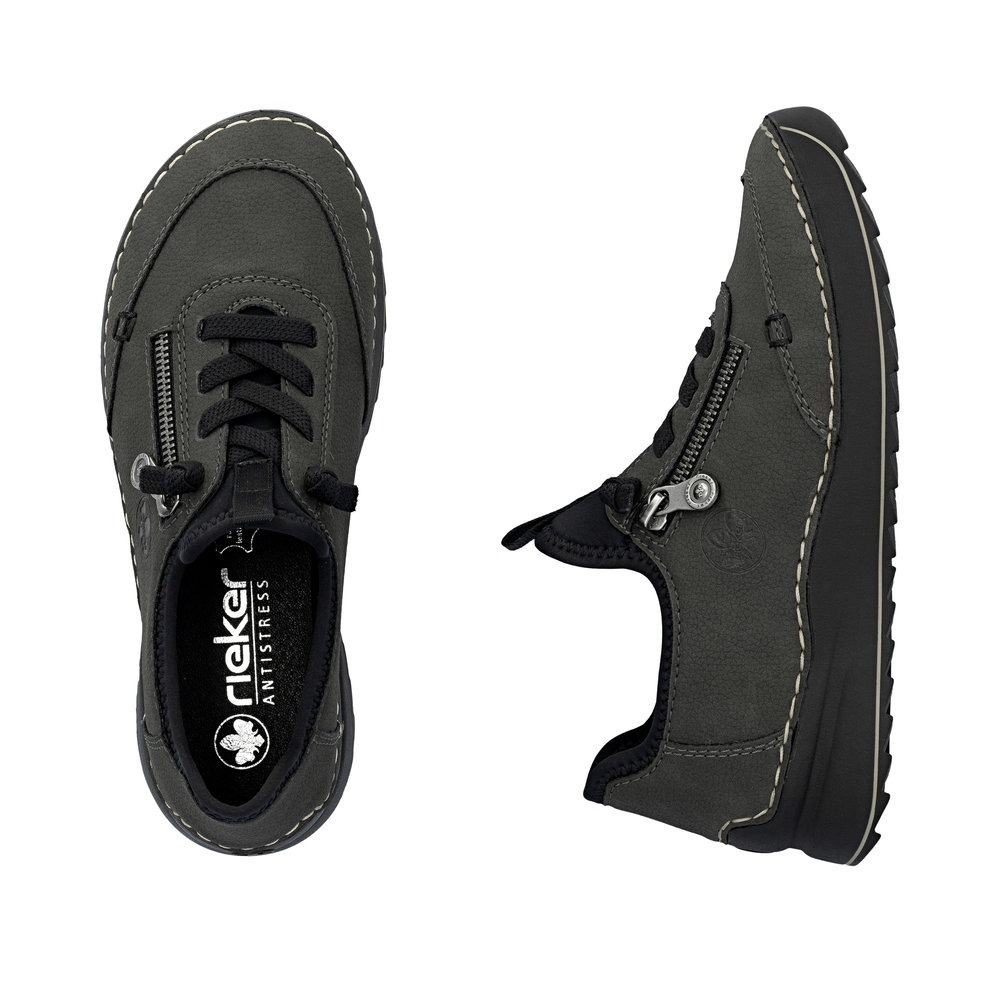 detail RIEKER 51568-45 grey women’s shoes, comfortable Antistress sole