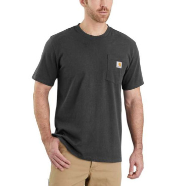 CARHARTT Pocket grey men’s cotton T shirt, loose modern fit, iconic brand