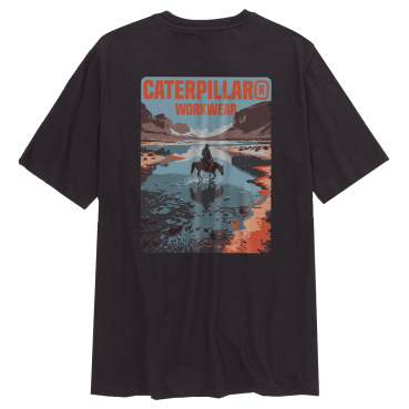 CATERPILLAR Cowboy black men's T shirt, comfortable, modern, stylish CAT graphic