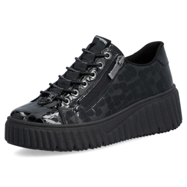 RIEKER N2555-02 black women's sneakers, modern design, comfortable walking, Anti
