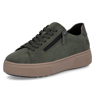 RIEKER M7701-55 Green Women's Leather Sneakers