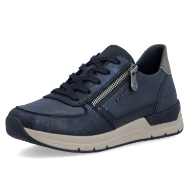 RIEKER 58902-14 blue women’s sneakers, Antistress sole for greater comfort
