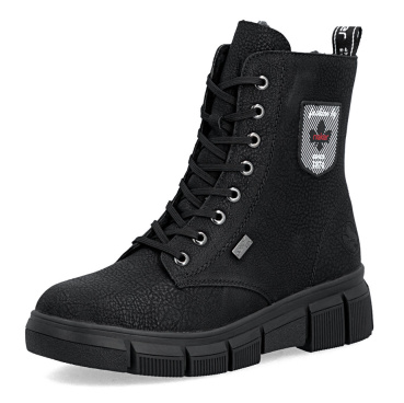 RIEKER X3410-00 black women's tall boots, modern and comfortable