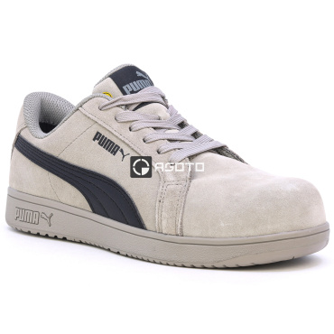 PUMA Iconic low S1P ESD stone šedá pánská pracovní obuv