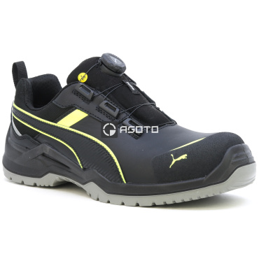 PUMA Krypton Disc S3 ESD pánská pracovní obuv polobotka černá rychlozavazování