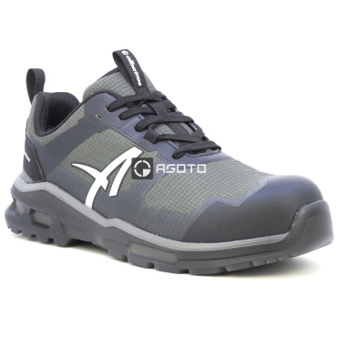 ALBATROS Halo Green Low S3S black men's safety shoes, lightweight and comfortabl