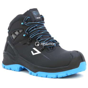 BICAP Whale Mid S3 Black Men's Safety Work Shoes with Pro Air Ventilation System