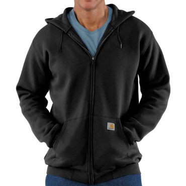 CARHARTT K122BLK Midweight Hooded černá pánská mikina zip