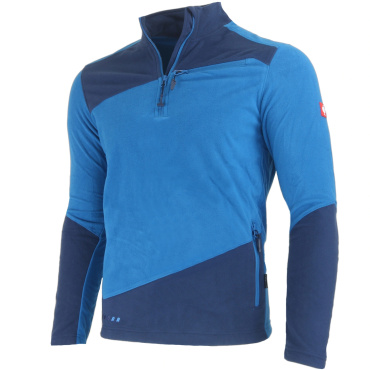 Engelbert Strauss fleece modrá pánská mikina e.s. motion kr. zip