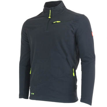 Engelbert Strauss fleece černá pánská mikina e.s. motion kr. zip
