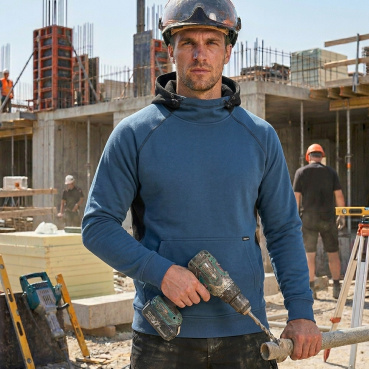 Asoto Vindel pánská mikina modrá petrol celoroční bavlněná pro maximální pohodlí