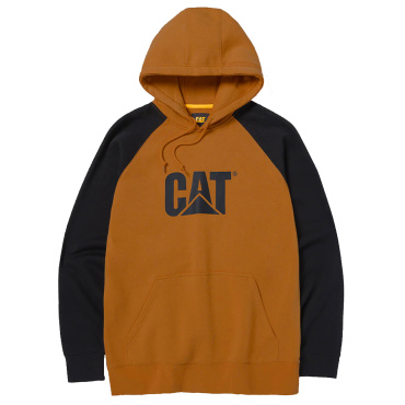 Caterpillar Colorblock Two Tone brown men's cotton sweatshirt, comfortable for e