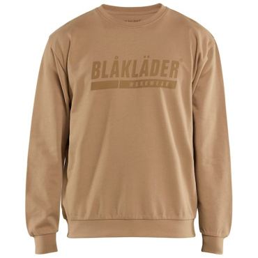 BLAKLADER Sweden nougat men's work sweatshirt, 100% cotton, comfortable