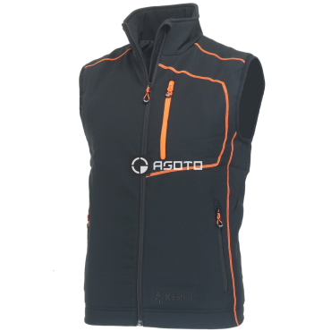 KAPRIOL Dynamic černá pánská softshell zateplená vesta