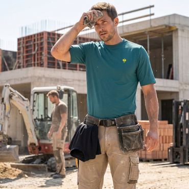 Engelbert Strauss zelené pánské prodyšné funkční triko UV ochrana 50 +