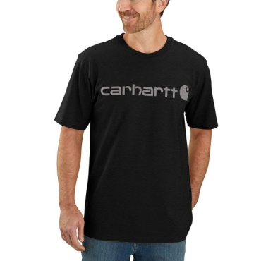 CARHARTT Core black men’s cotton T shirt, loose modern fit, iconic brand
