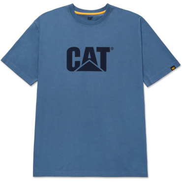 Caterpillar Trademark Logo blue men's T shirt, 100% cotton for greater comfort